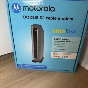 Motorola MB8600 DOCSIS 3.1 Cable Modem - 2.5G Ethernet New Open Bx